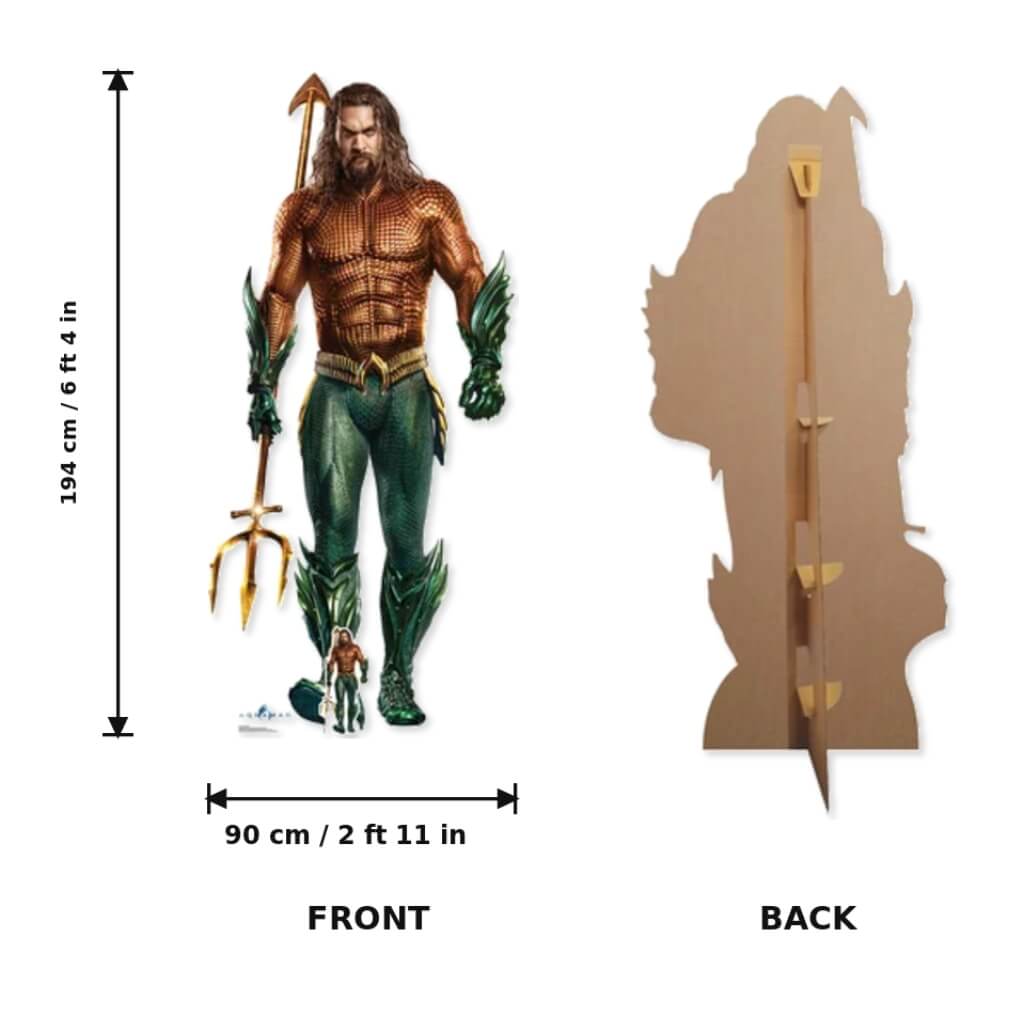 Aquaman DC Comics lifesize photo booth and party prop dimensions