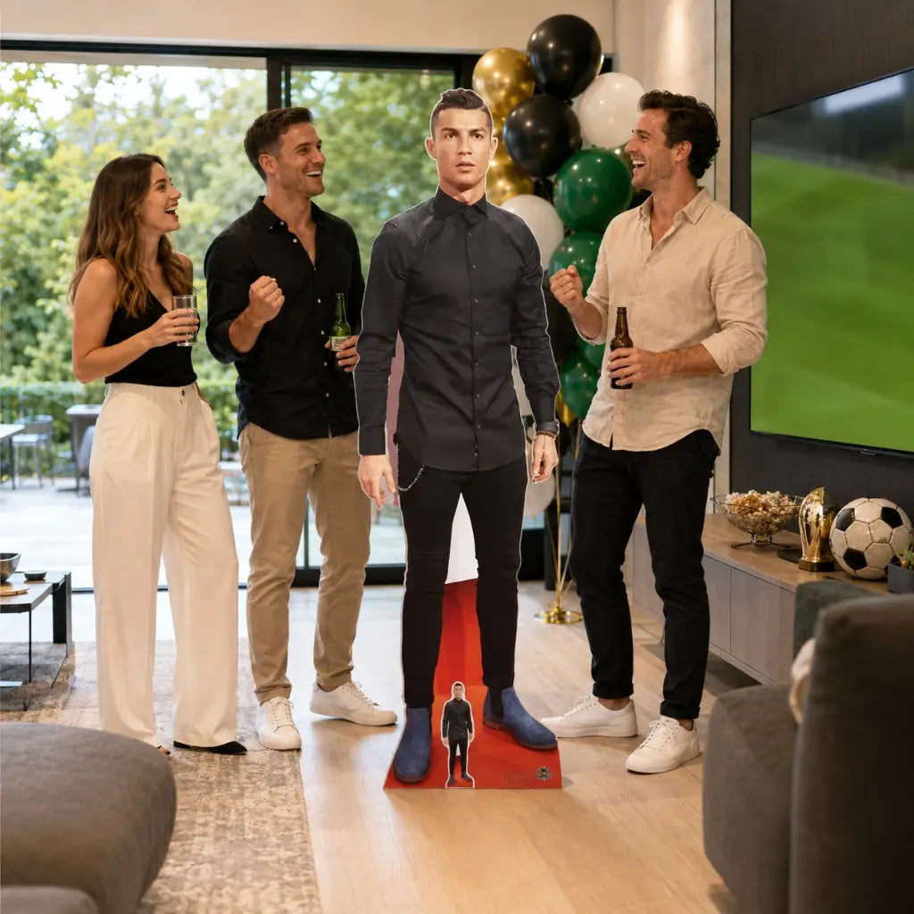 Cristiano Ronaldo lifesize cardboard cutout with bonus mini