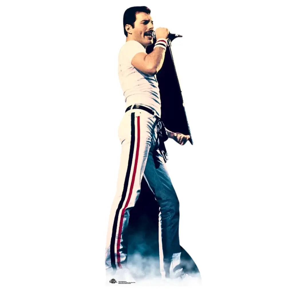 Freddie Mercury On Stage cardboard cutout