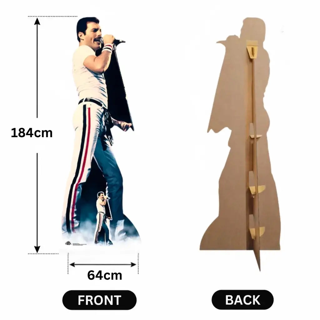 Freddie Mercury On Stage cardboard cutout dimensions