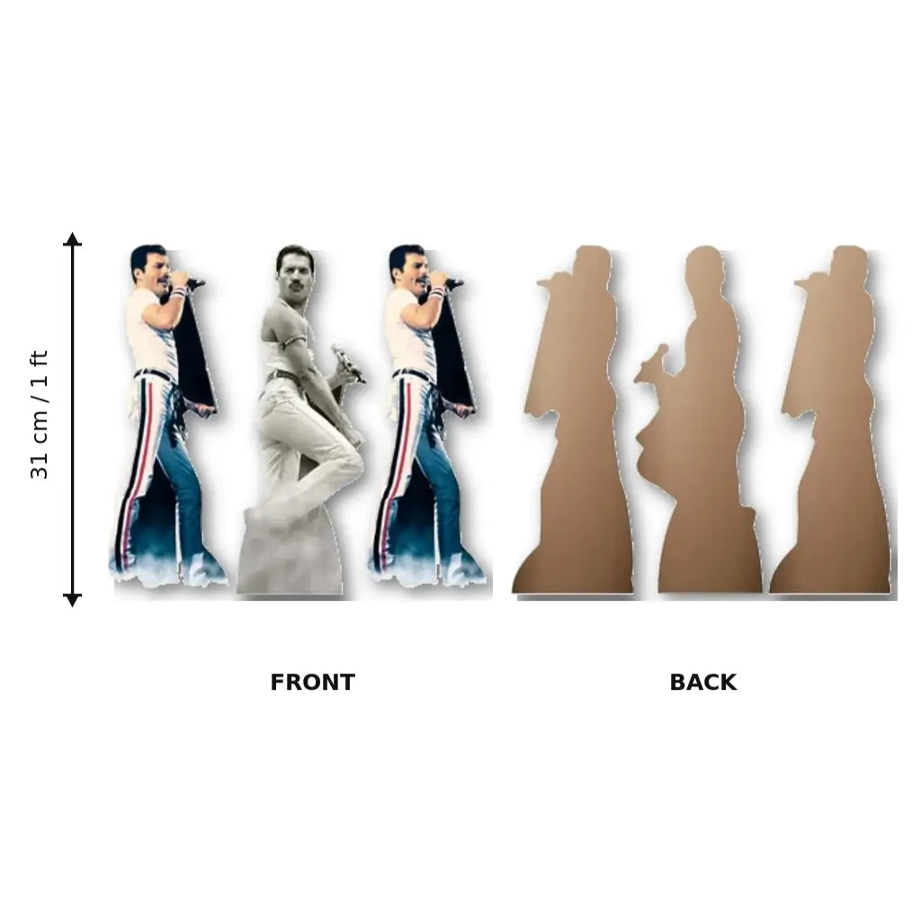 Freddie Mercury Queen mini rock star cardboard cutouts for fans