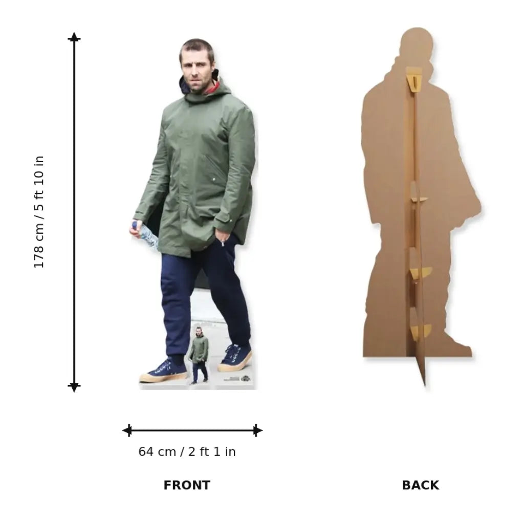 Liam Gallagher lifesize cardboard cutout 178cm with mini size