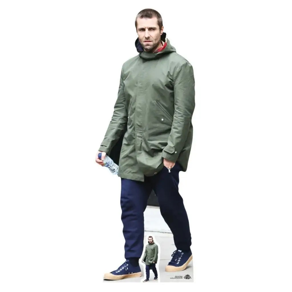Liam Gallagher lifesize cardboard cutout 178cm with mini