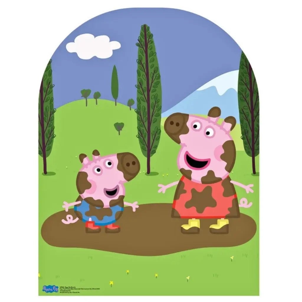 Peppa Pig face-in-hole stand-in for children's birthday parties