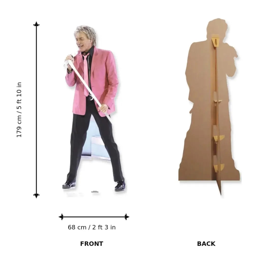 Rod Stewart 179cm rock star cardboard cutout for party displays