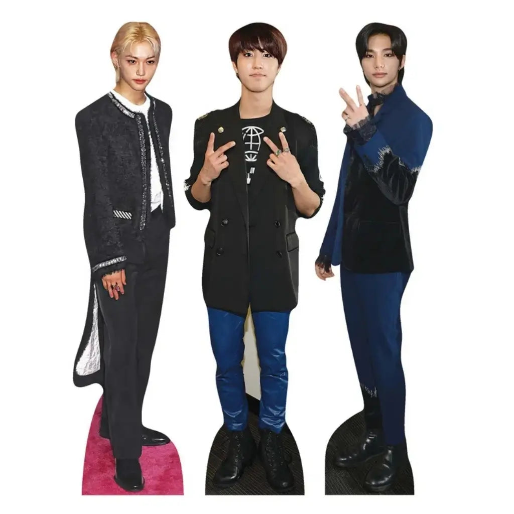 Stray Kids Felix Han and Hyunjin 3 pack mini cardboard cutouts 31cm