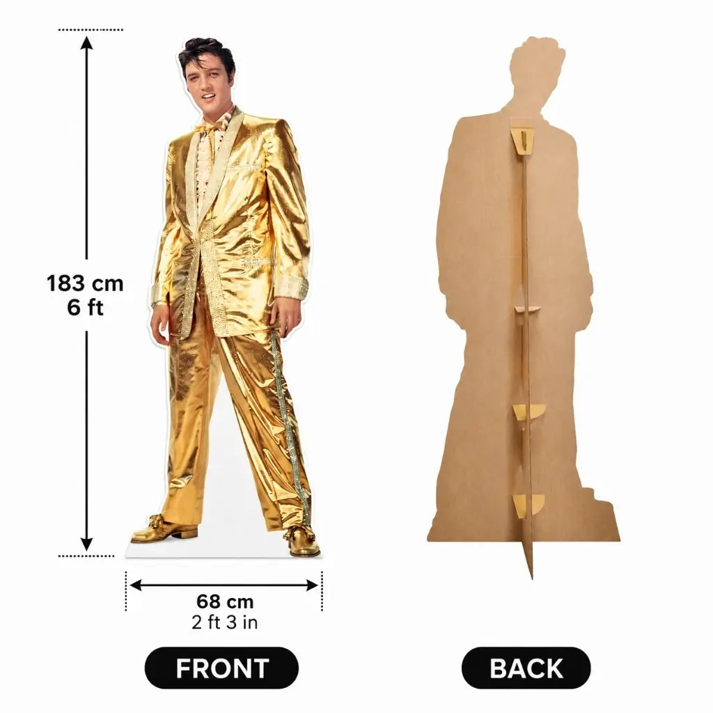 Vegas themed Elvis cardboard display dimensions