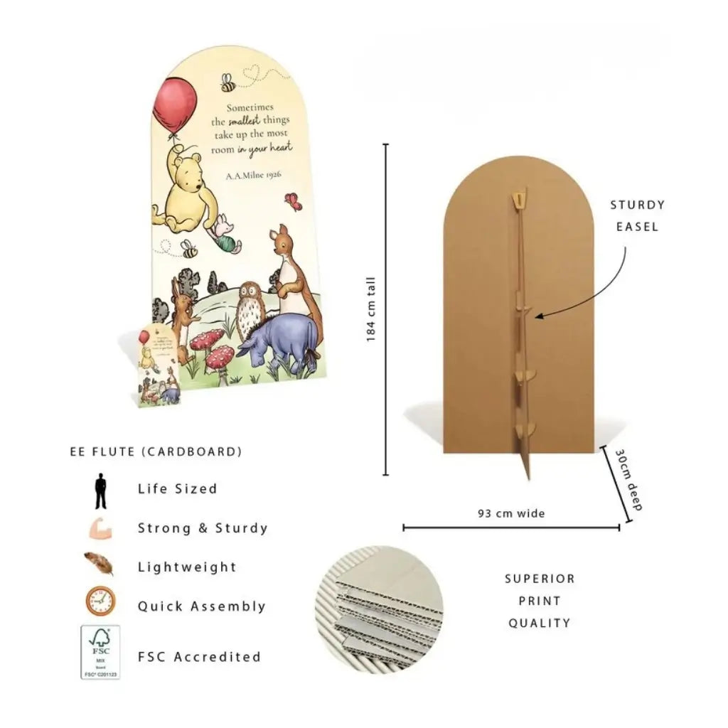 Pooh Bear and friends Hundred Acre Wood cardboard party backdrop