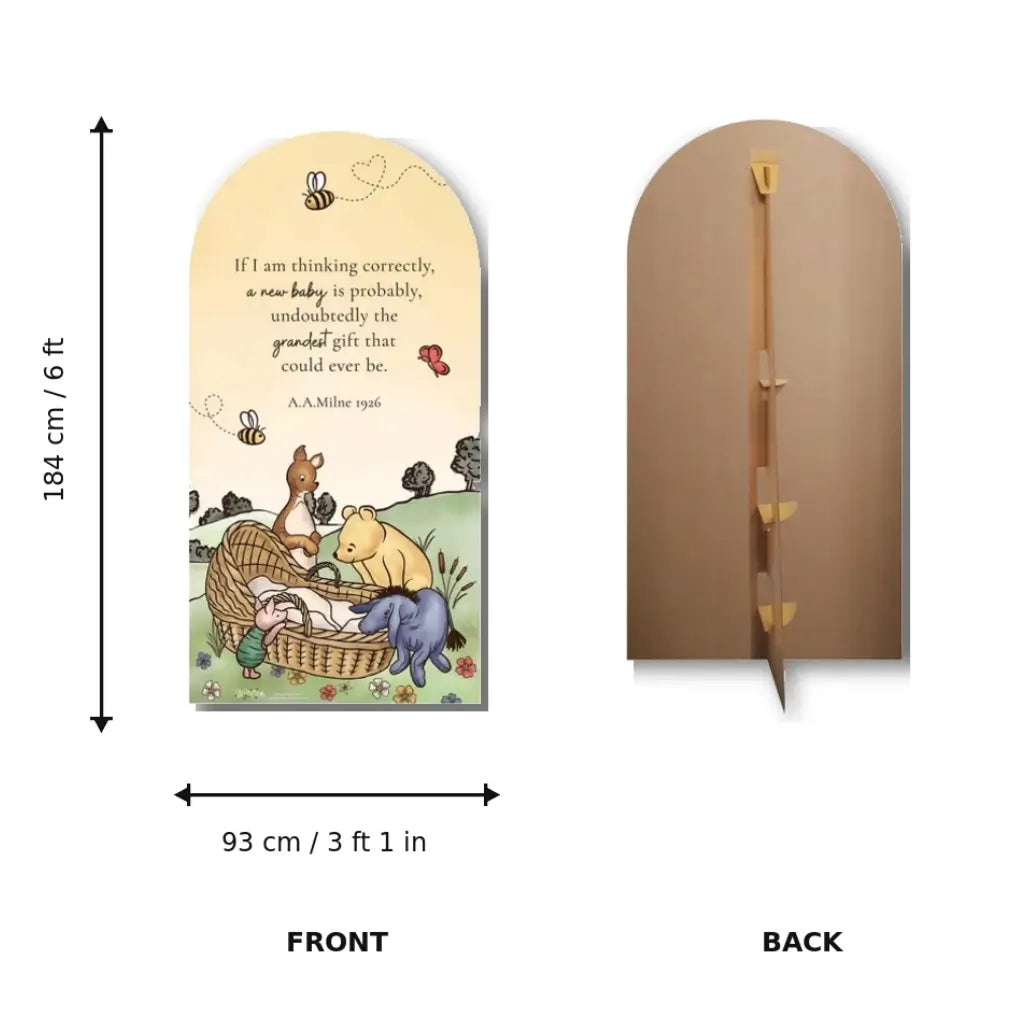 Winnie the Pooh new baby sailboard backdrop 184cm x 93cm