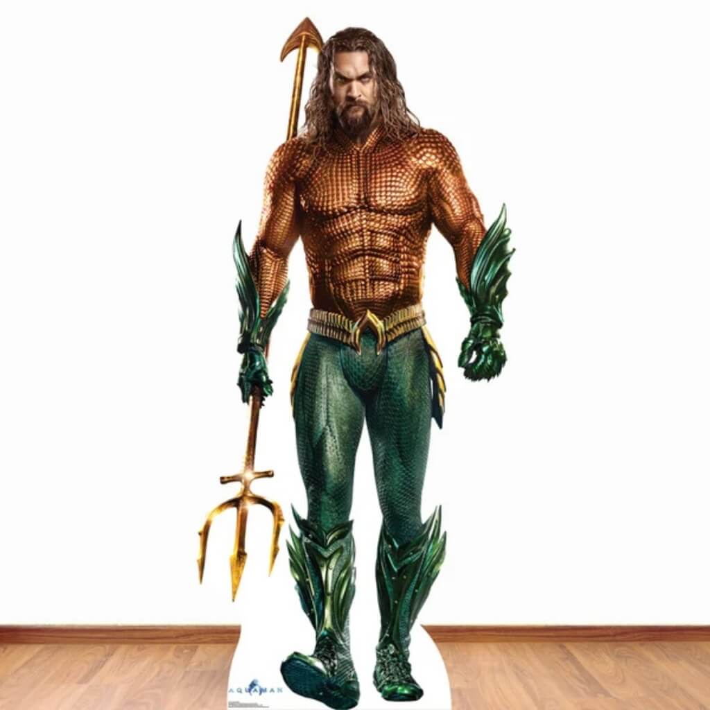 Aquaman cardboard cutout for superhero themed parties