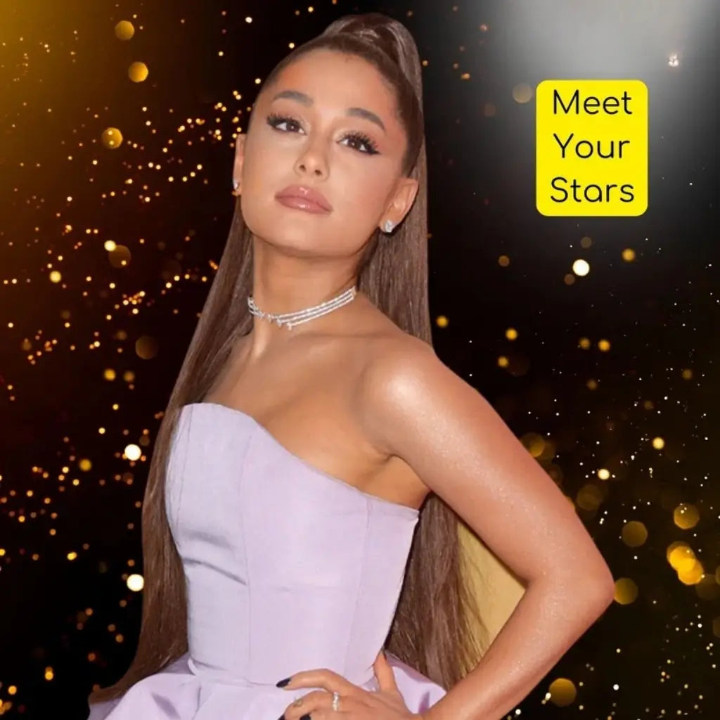 Ariana Grande cardboard photo prop for pop star birthday parties
