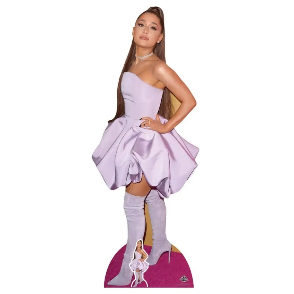Ariana Grande lilac dress lifesize cardboard cutout 163cm