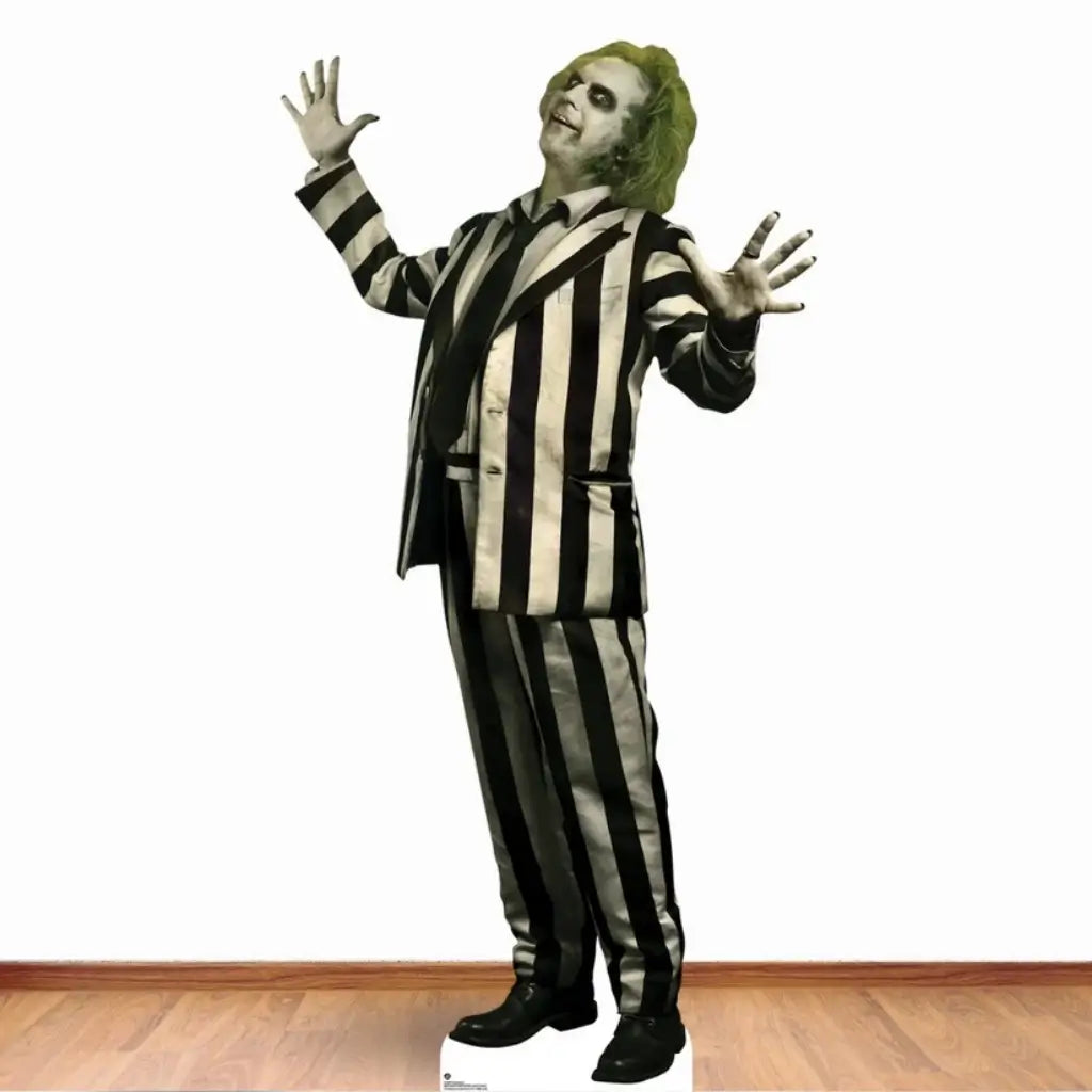 Beetlejuice lifesize cardboard cutout for Halloween party decorations