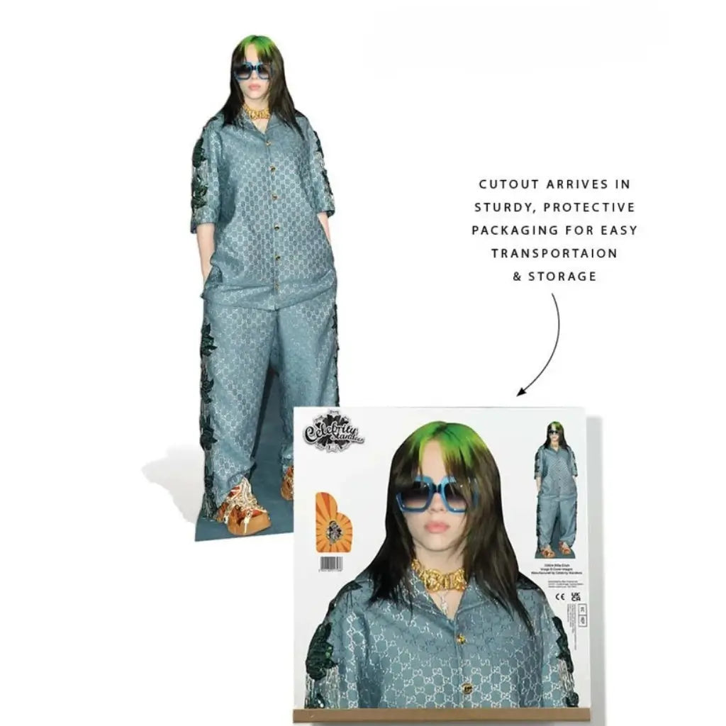 Billie Eilish celebrity lifesize cardboard standee for fans