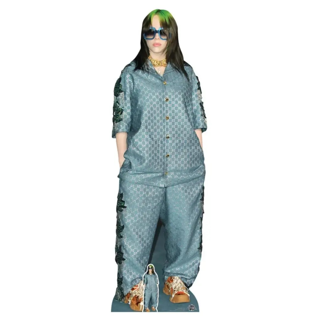 Billie Eilish green hair lifesize cardboard cutout 163cm