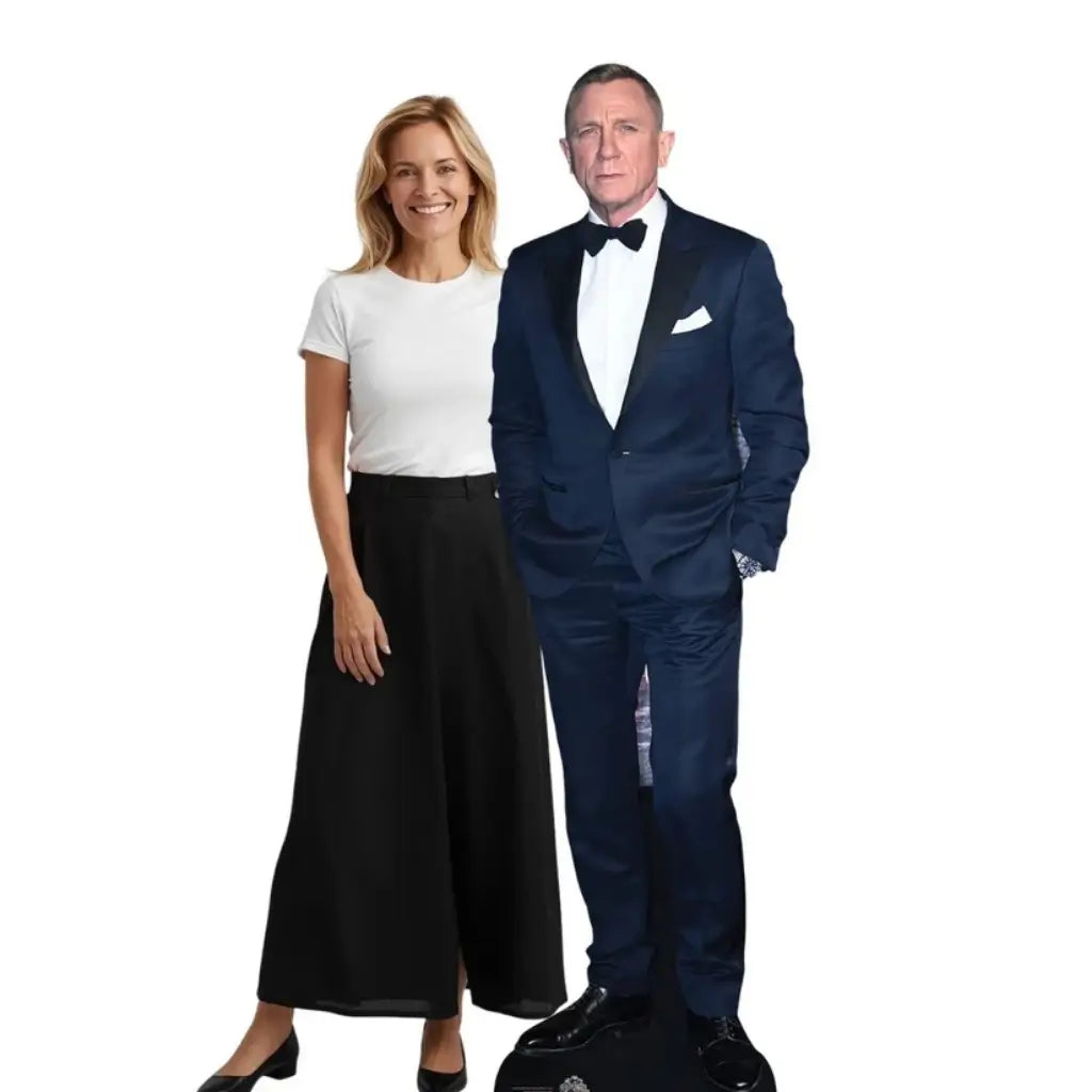 Daniel Craig black tie lifesize cutout for Hollywood and movie parties