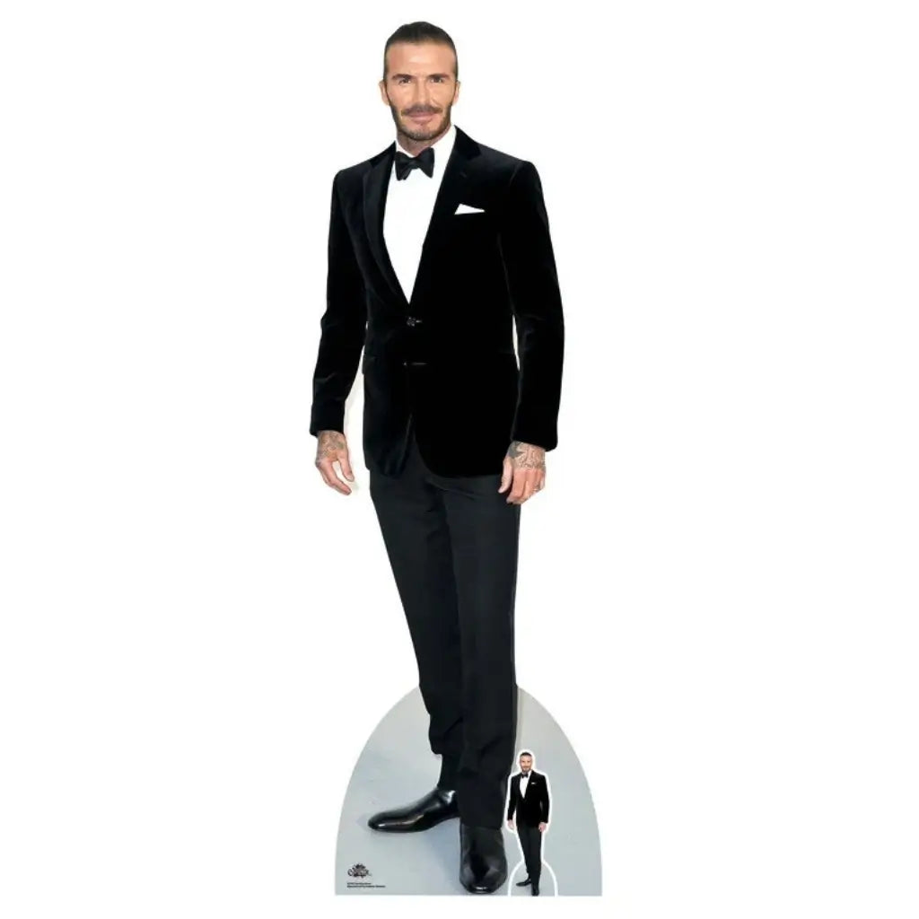 David Beckham black suit lifesize cardboard cutout 186cm