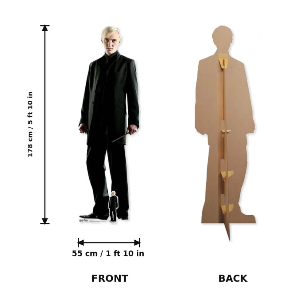 Draco Malfoy cardboard cutout photo booth prop dimensions