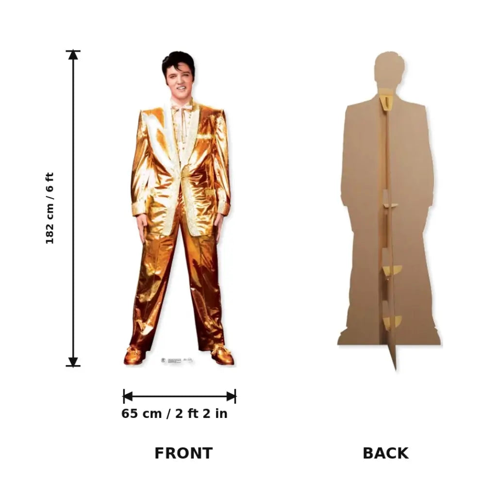 Elvis Presley Gold Suit lifesize cardboard cutout 182cm