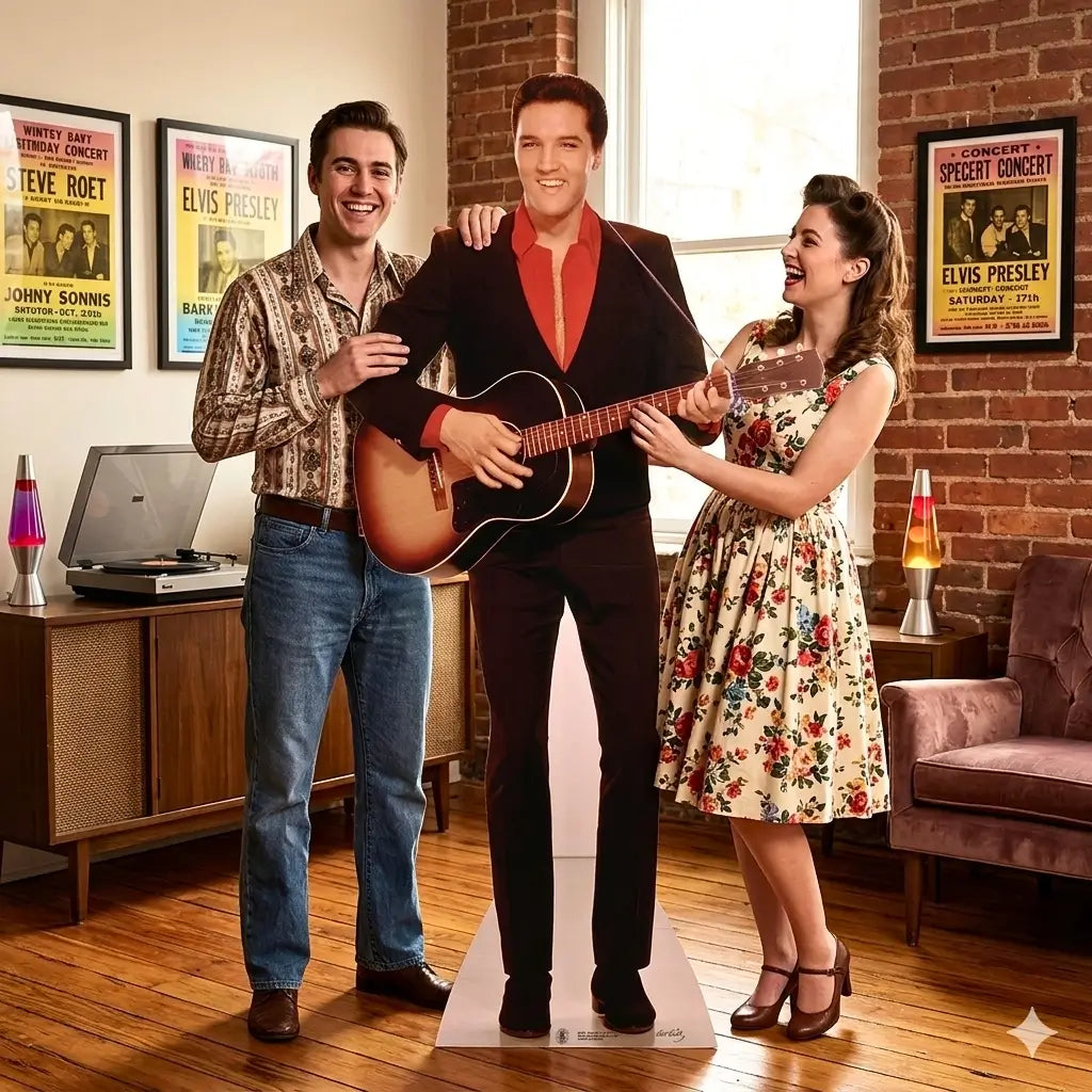 Elvis life size guitar standee