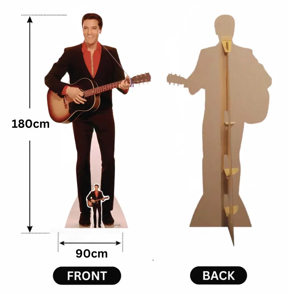 Rock and roll Elvis cardboard display dimensions