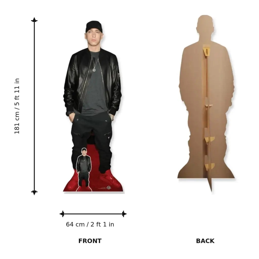 Eminem cardboard photo prop for hip-hop and 2000s parties