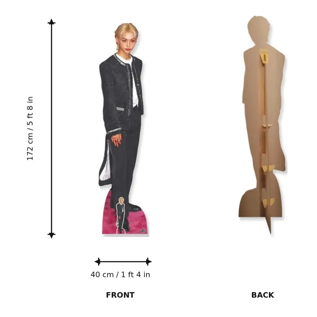 Felix Lee blonde hair lifesize cutout for Stray Kids fans