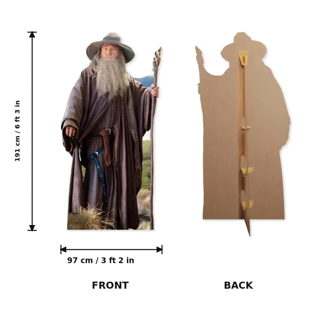 Gandalf cardboard cutout for Lord of the Rings fantasy parties