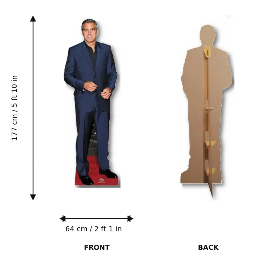 George Clooney celebrity photo booth cardboard party prop size