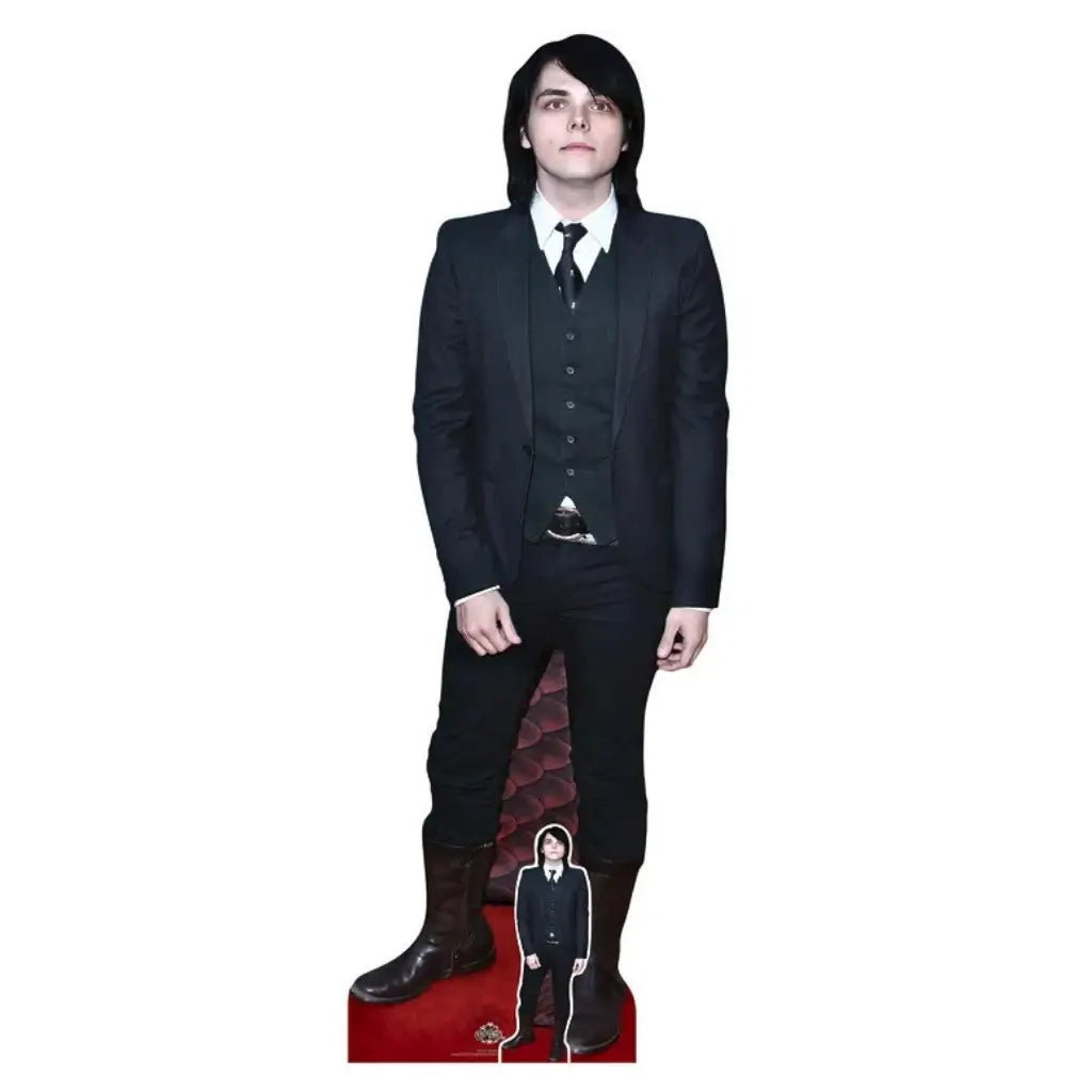 Gerard Way lifesize cardboard cutout 176cm with mini