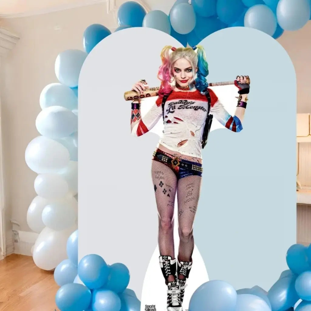 Harley Quinn cardboard cutout for DC Comics themed parties
