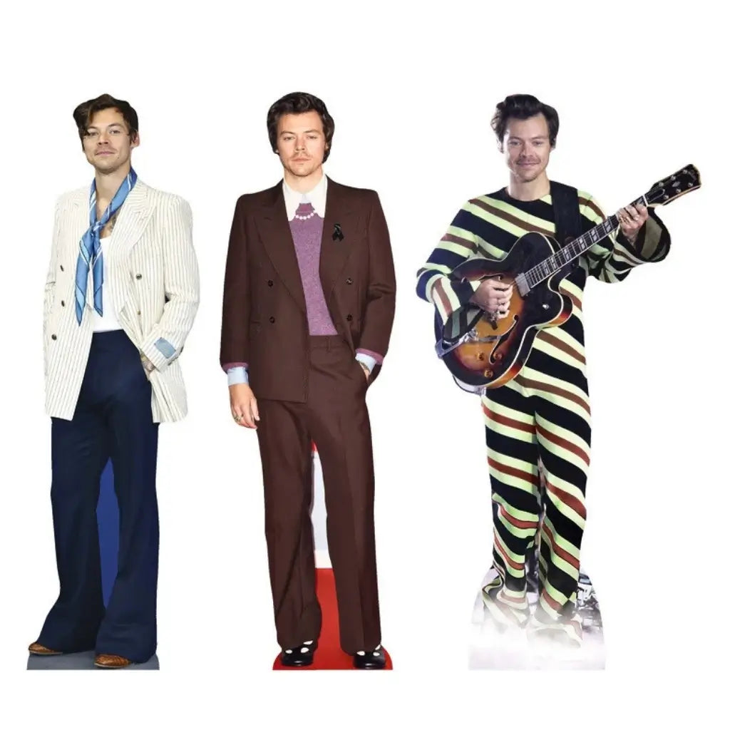 Harry Styles 3 pack mini shelf top cardboard cutouts 31cm