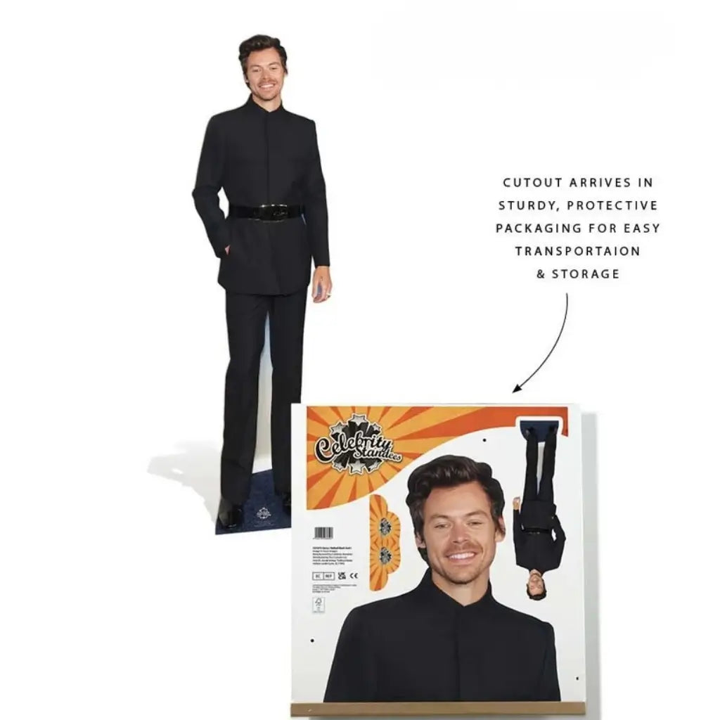 Harry Styles black suit lifesize cardboard cutout 185cm