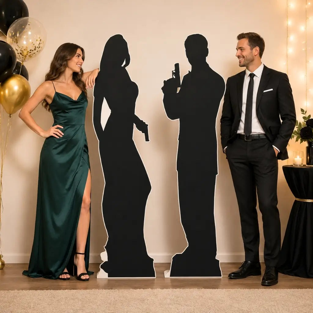 Spy themed party standee decoration