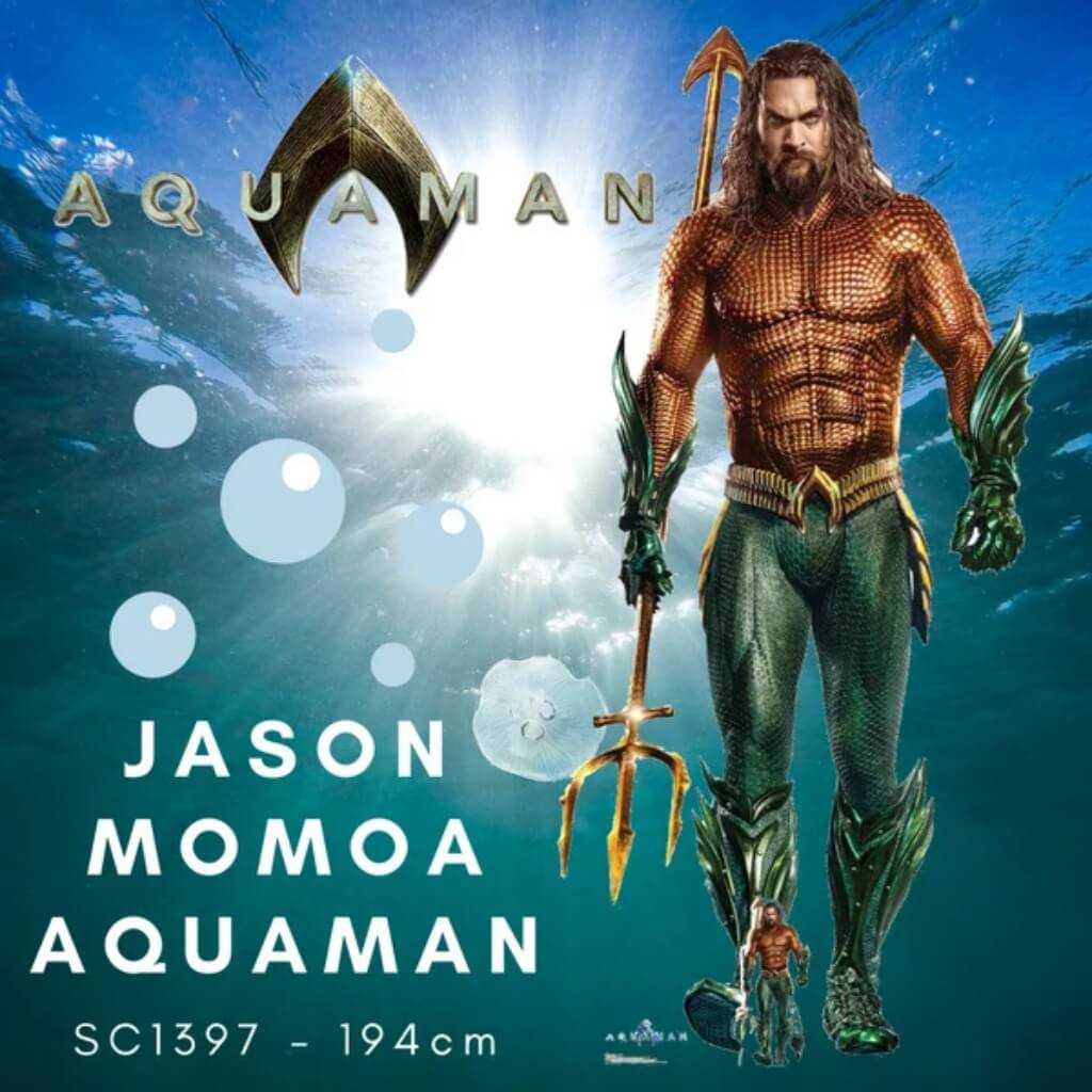 Aquaman Jason Momoa lifesize cardboard cutout 194cm