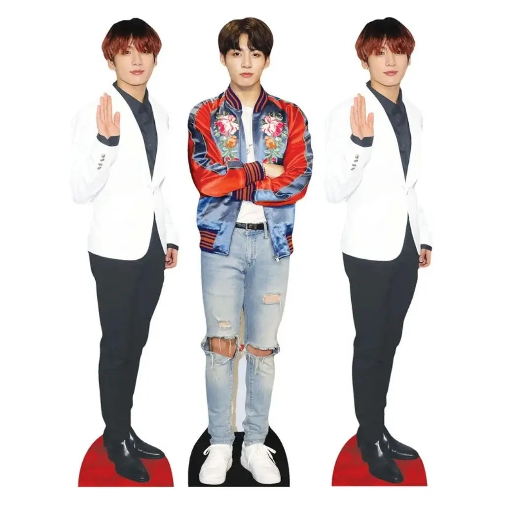 Jungkook BTS 3 pack mini shelf top cardboard cutouts 31cm