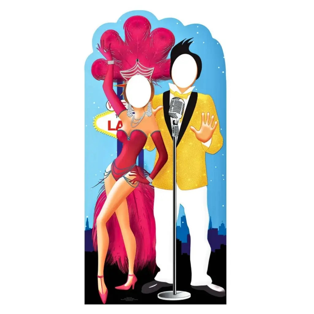 Vegas Couple casino photo booth cardboard stand-in