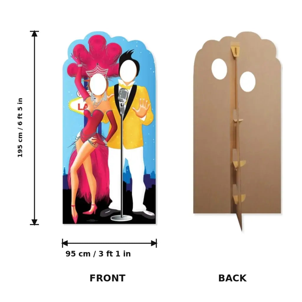 Las Vegas two-person cardboard stand-in with face openings