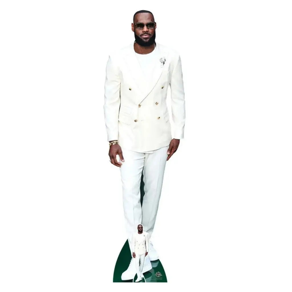LeBron James lifesize cardboard cutout 197cm with mini