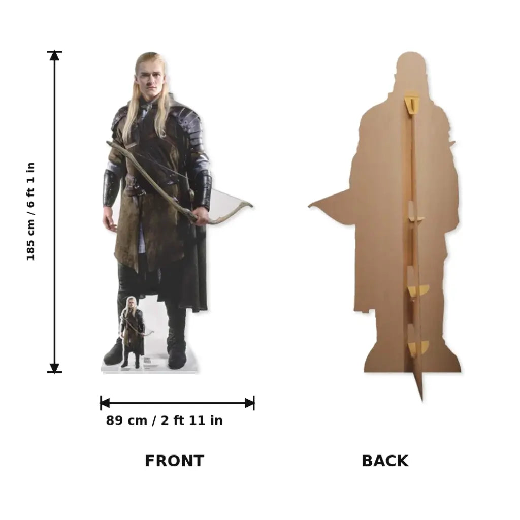 Legolas Elven archer fantasy cardboard cutout and photo prop size