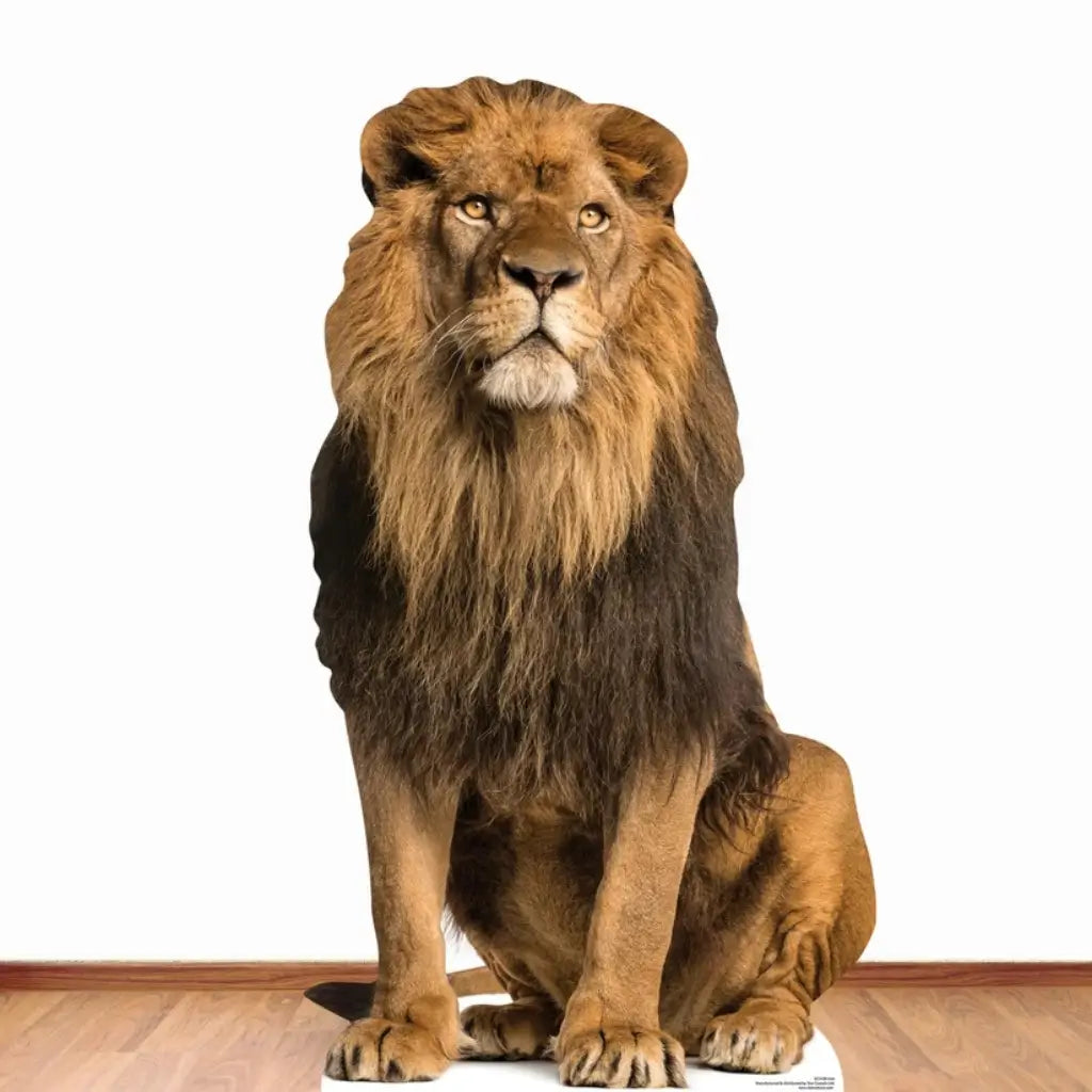 Lion cardboard cutout for safari and jungle parties