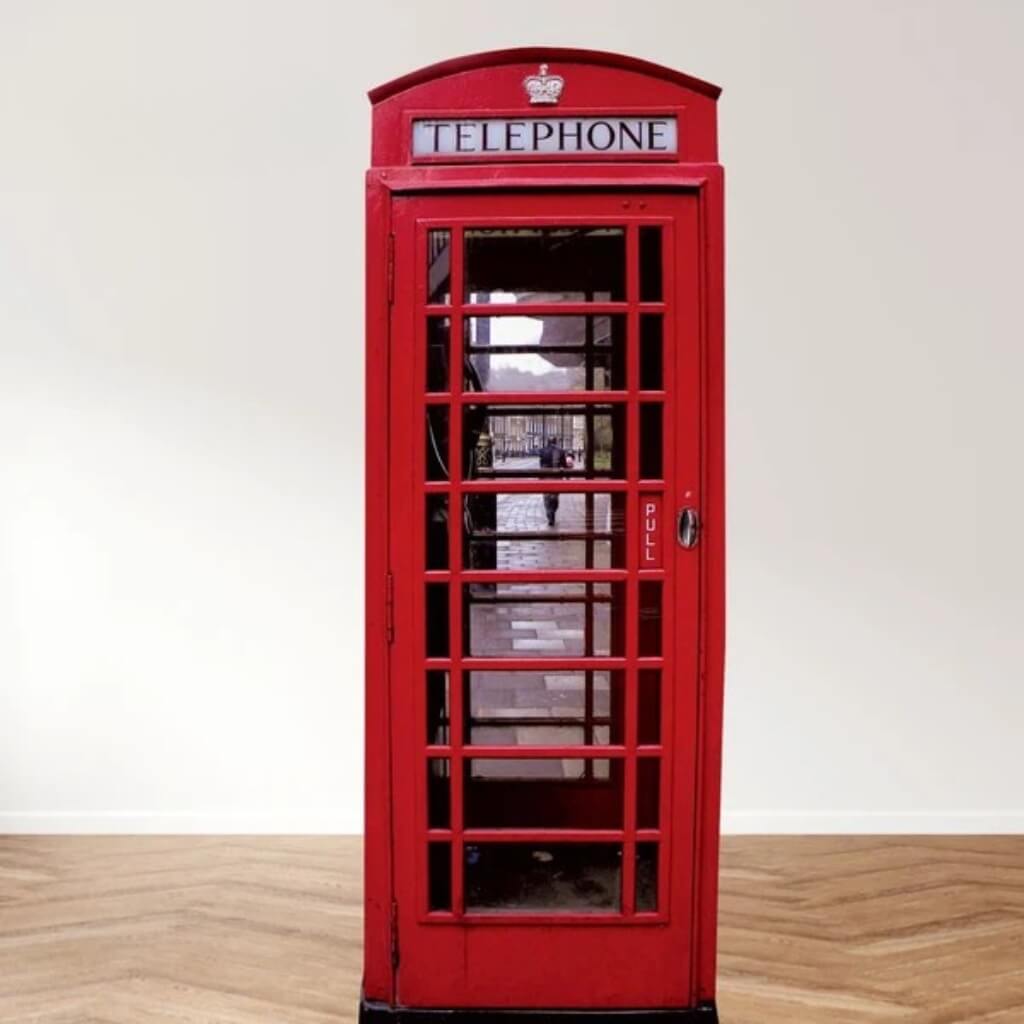 British telephone box freestanding cardboard standee
