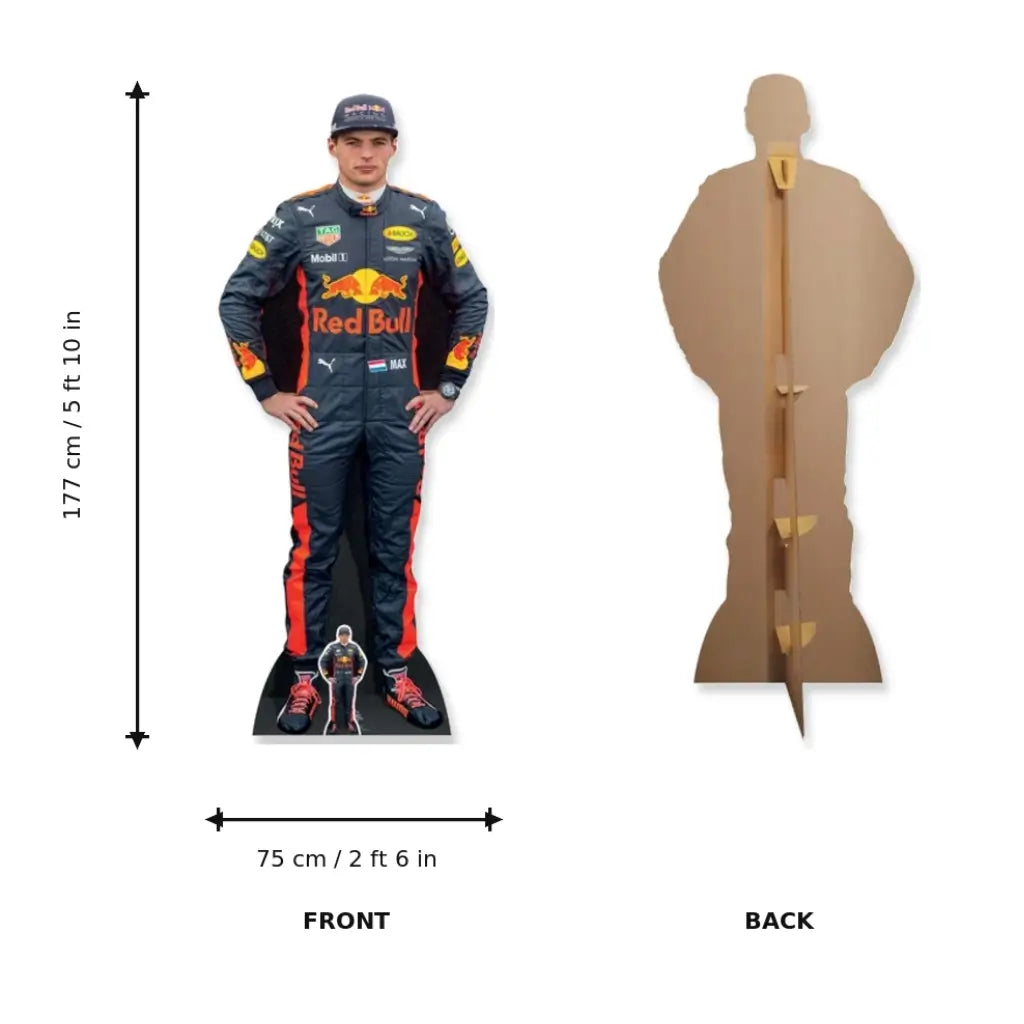 Max Verstappen motorsport racing driver cardboard cutout size