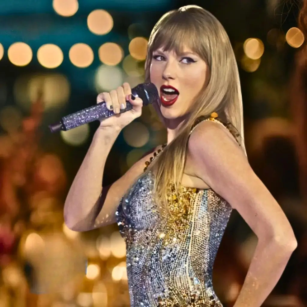 Music themed Taylor Swift photo prop closeup
