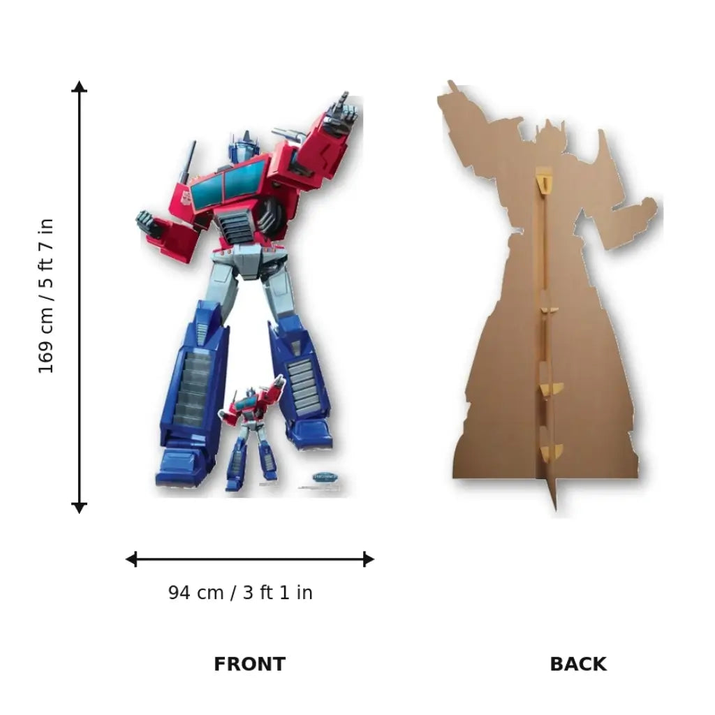 Transformers kids party lifesize Optimus Prime character cutout