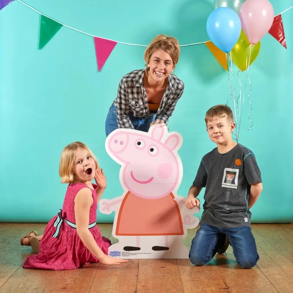 Peppa Pig red dress cardboard cutout for kids birthday parties