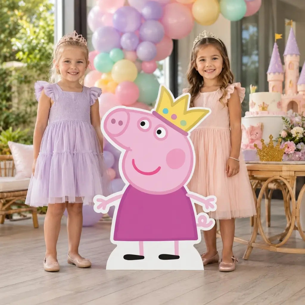 Peppa Pig princess crown cardboard cutout 90cm tall