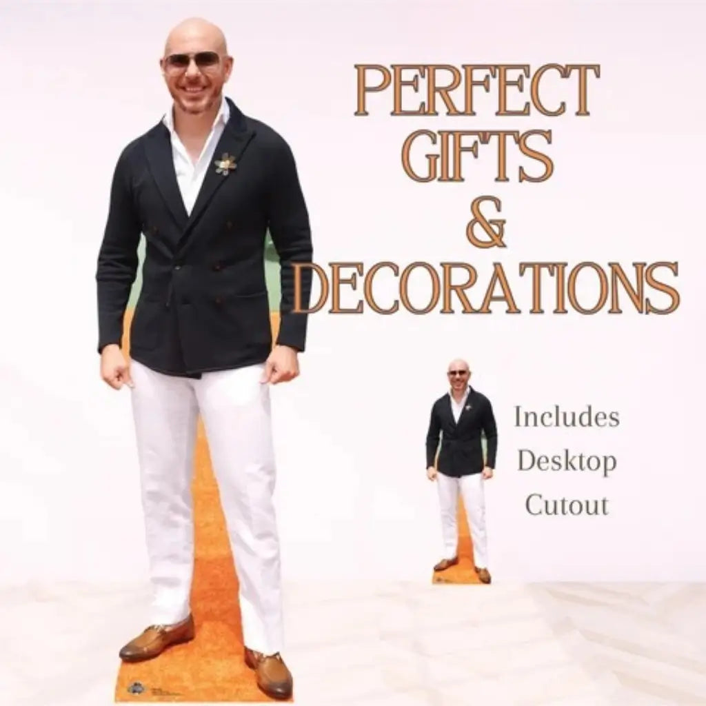 Pitbull Mr Worldwide cardboard standee for parties and events