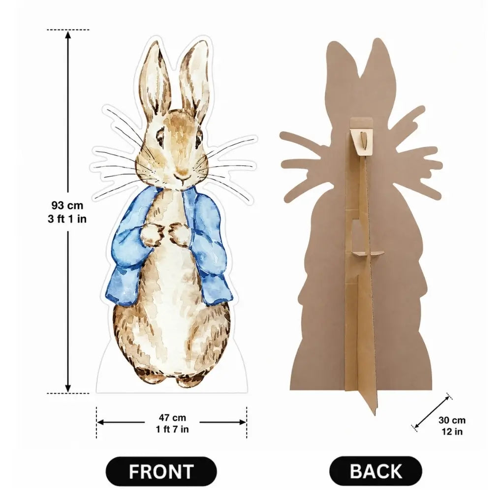 Cute bunny cutout for Easter events dimensions