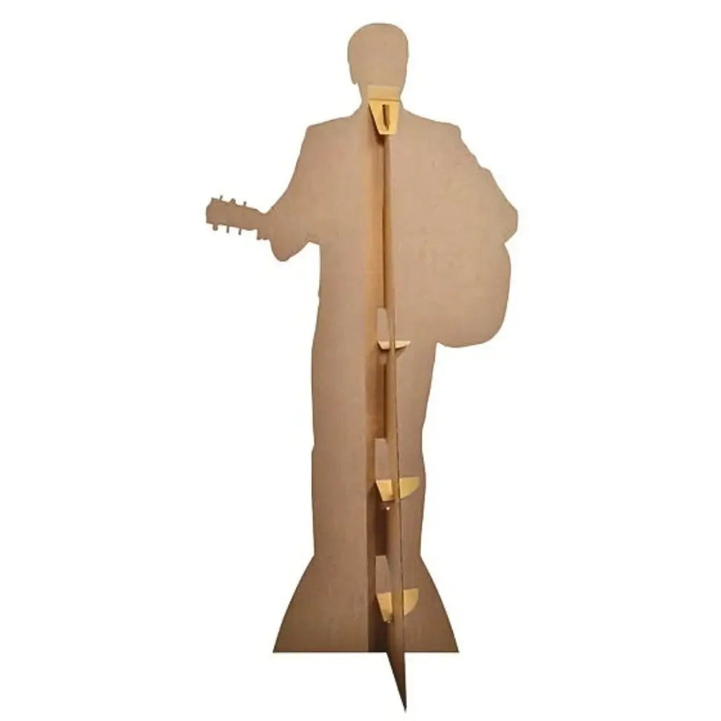 Elvis Presley red shirt guitar cardboard cutout back